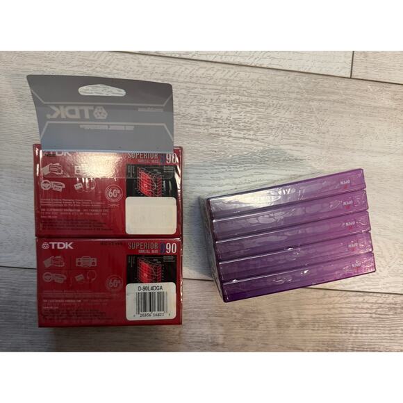 LOT BUNDLE 8 TOTAL Magnetics & TDK 90 Minute Recording Cassette Tapes - Picture 2 of 2
